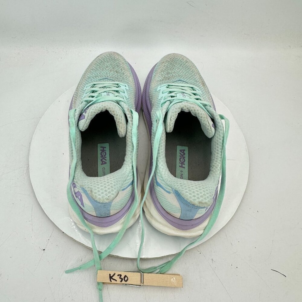 Hoka One One W Clifton 9 Women Size 9B 1127896-SOLM Sunlit Ocean Lilac Mist - Picture 9 of 11